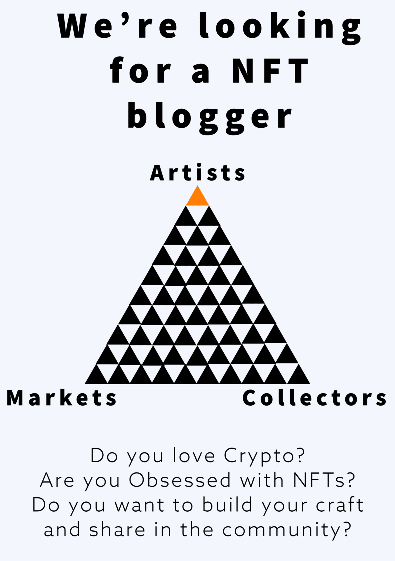 We are looking for a blogger We are looking for a blogger