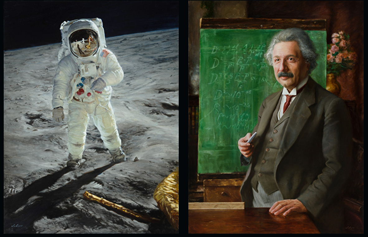 Buzz Aldrin and Albert Einstein by Pavel Sokov Buzz Aldrin and Albert Einstein by Pavel Sokov