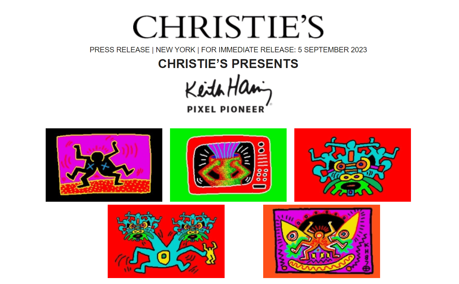 CHRISTIE’S UNVEILS A DIGITAL LEGACY: KEITH HARING’S AMIGA ARTWORKS | NFT CULTURE | NFT News | Web3 Culture
